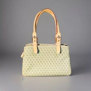 Olive Tan Dooney And Bourke DB Monogram Logo Satchel Handbag And Glasses Holder